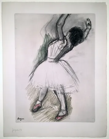 Etching And Aquatint Degas - Danseuse (étude, vers 1880)