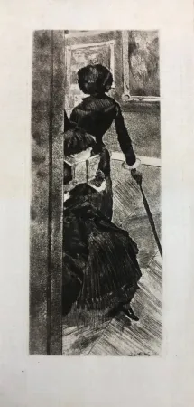 Aquatint Degas - Mary Cassatt at the Louvre: the paintings gallery