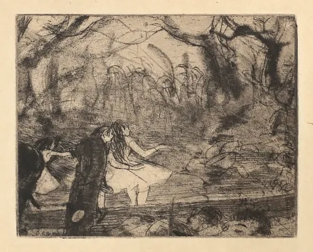 Etching And Aquatint Degas - Sur la scène 3