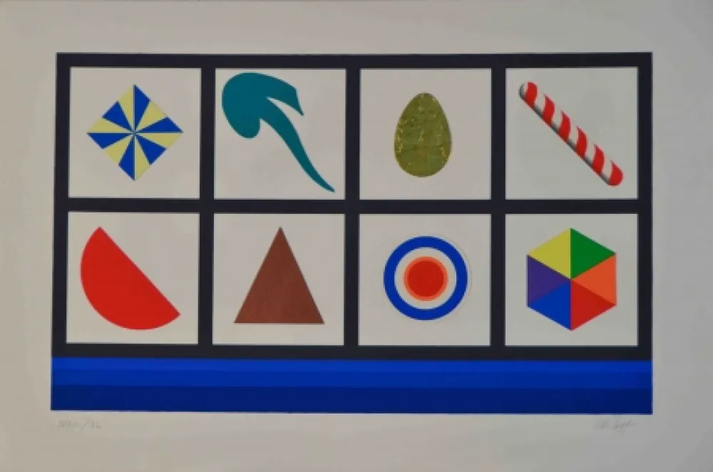 Screenprint Del Pezzo - Casellario