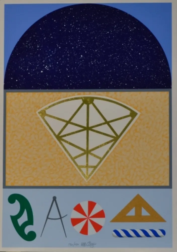 Screenprint Del Pezzo - Cielo stellato