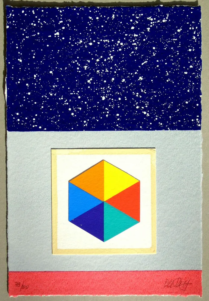 Screenprint Del Pezzo - Cielo stellato