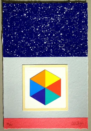 Screenprint Del Pezzo - Cielo stellato