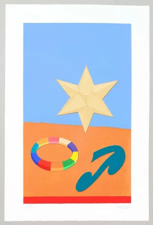 Screenprint Del Pezzo - Composizione