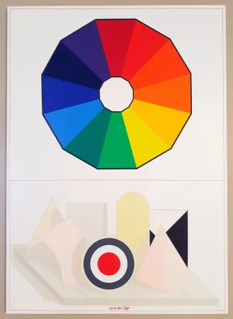 Screenprint Del Pezzo - Composizione