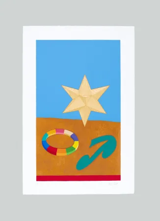 Screenprint Del Pezzo - Stella