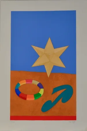 Screenprint Del Pezzo - Stella