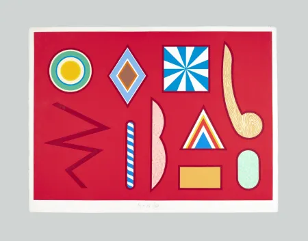 Screenprint Del Pezzo - Tutto rosso