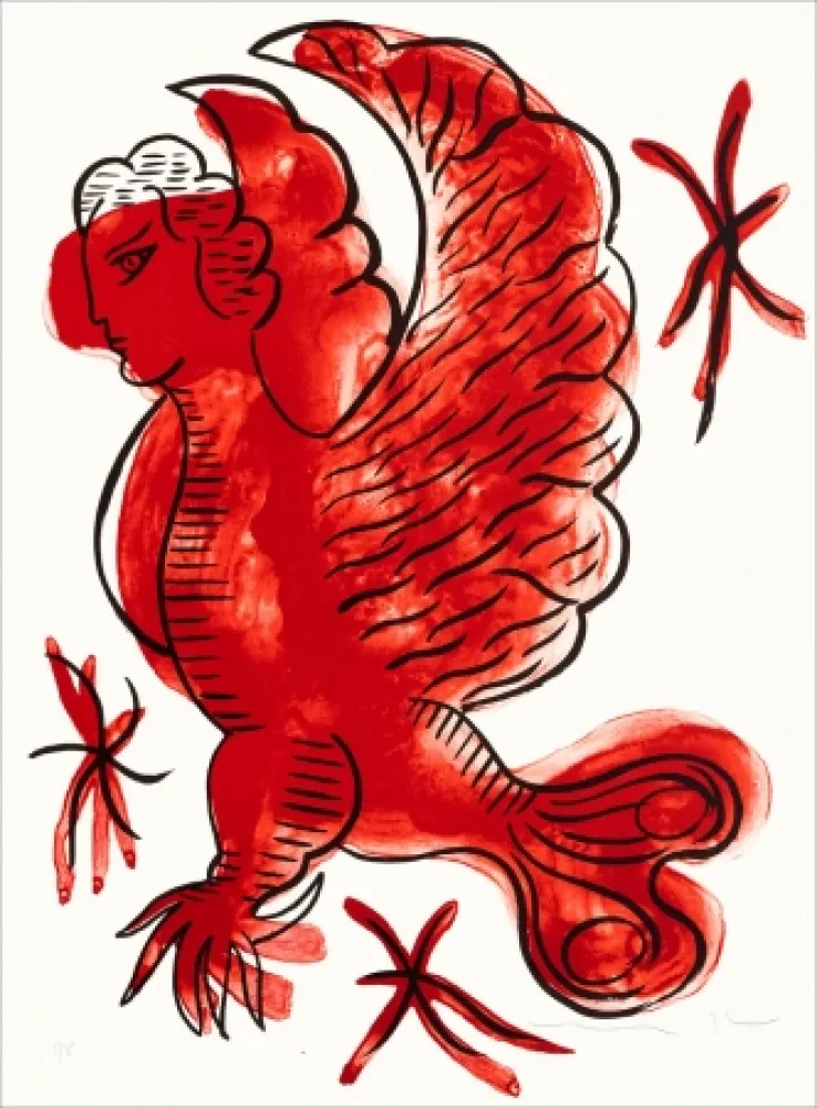 Lithograph Del Re - Bestiaire - Veneta Phenix