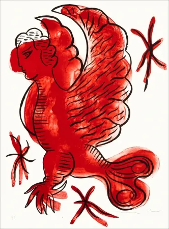Lithograph Del Re - Bestiaire - Veneta Phenix