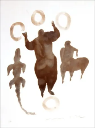 Lithograph Del Re - Cirque