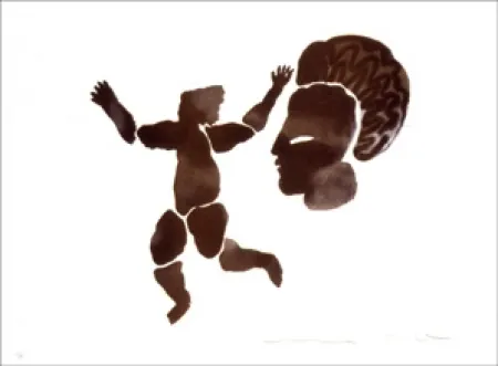 Lithograph Del Re - Danse noire