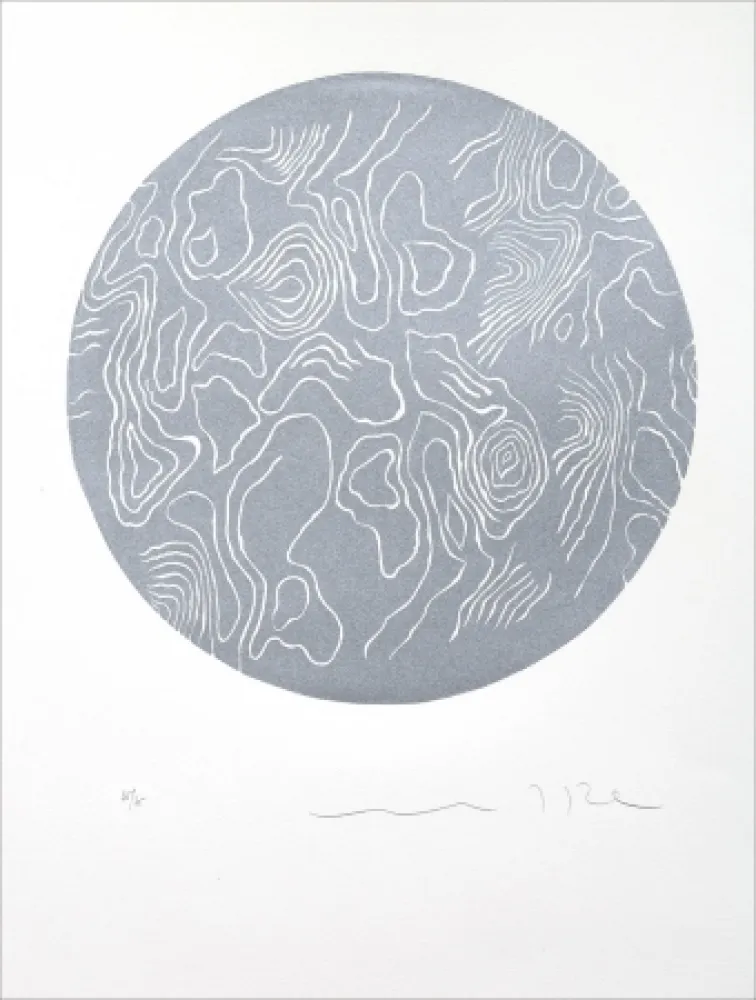 Linocut Del Re - Silver Cloud