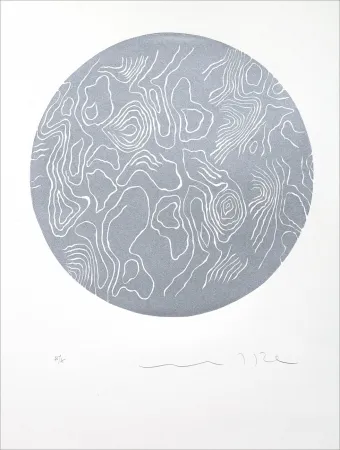 Linocut Del Re - Silver Cloud