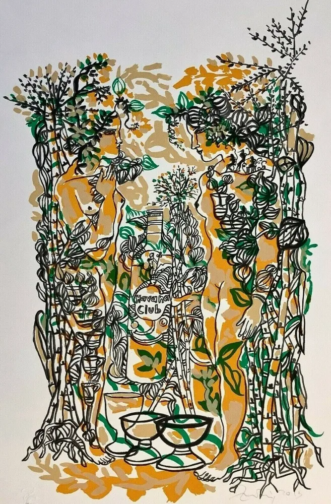 Lithograph Del Rio - Dos Mujeres