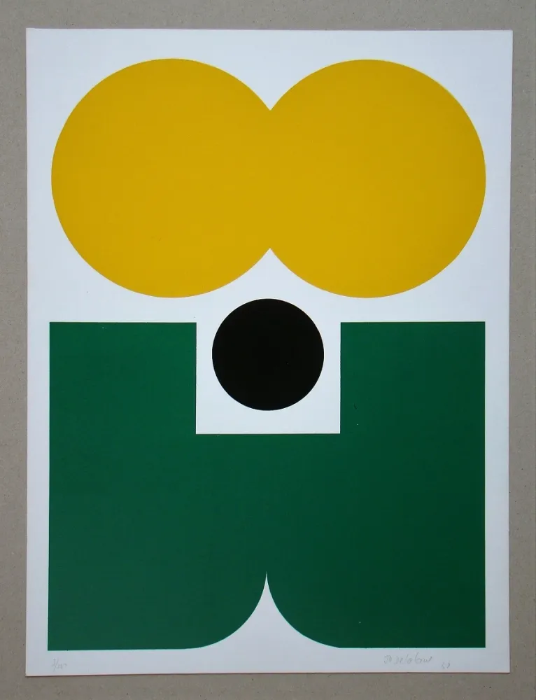 Screenprint Delahaut - Composition abstrait, 1968