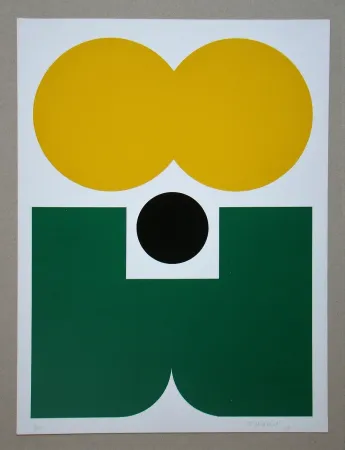 Screenprint Delahaut - Composition abstrait, 1968