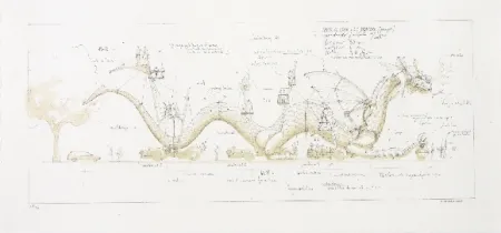 Lithograph Delarozière - Le dragon