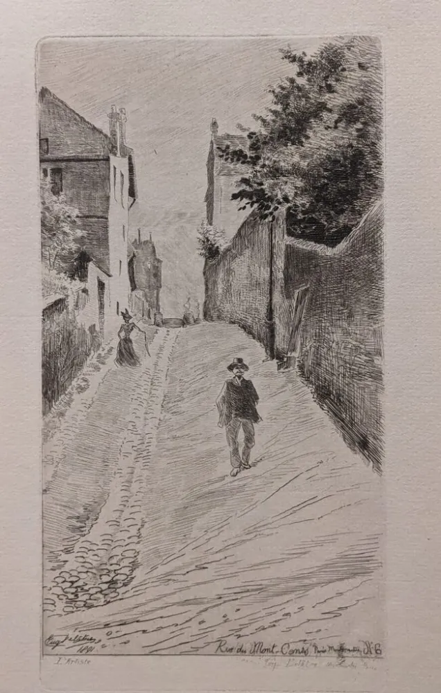 Etching Delatre - Rue du Mont-Cenis