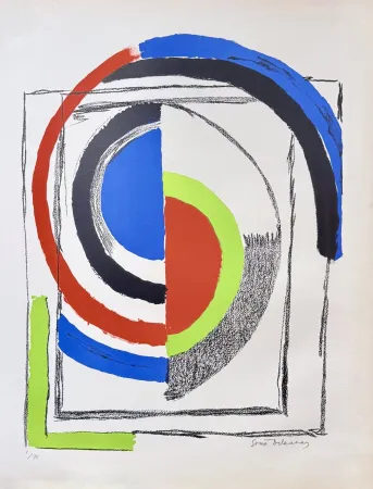 Lithograph Delaunay - A jour, circa 1960