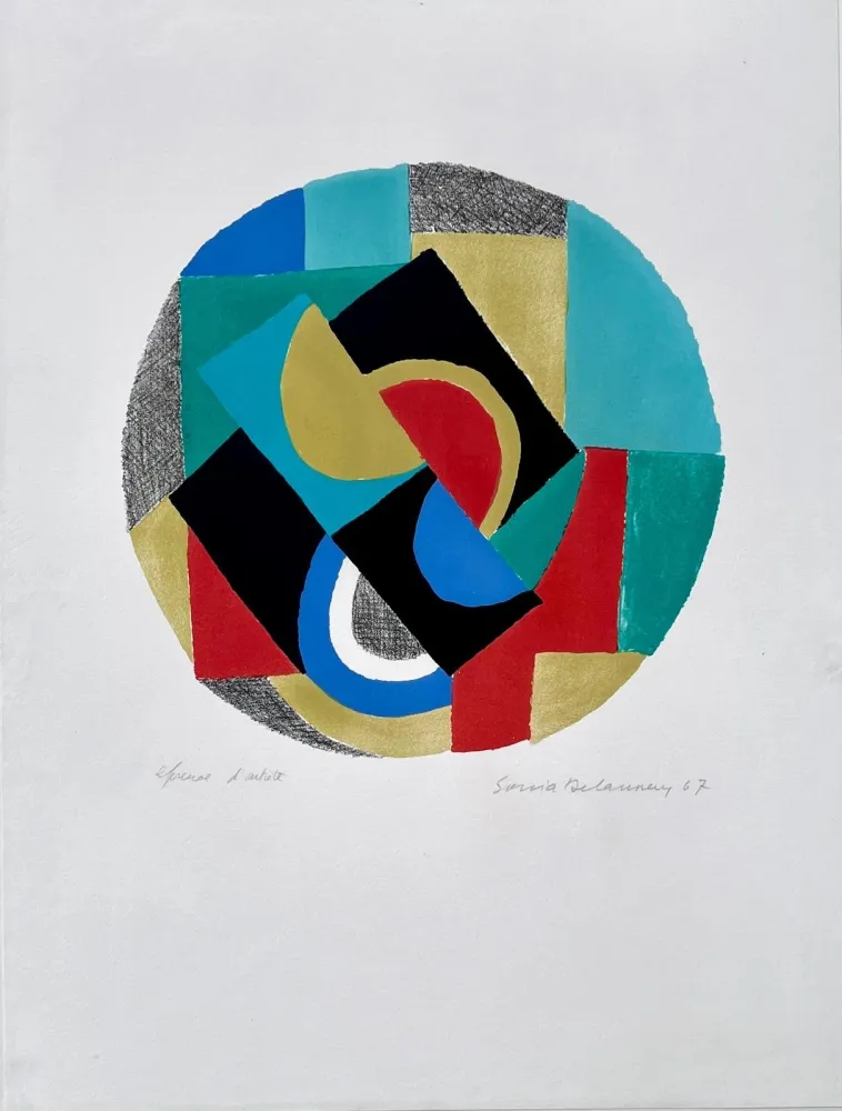 Lithograph Delaunay - Cible II 