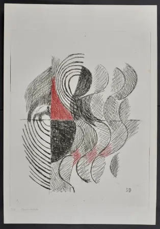 Engraving Delaunay - Composition, 1965
