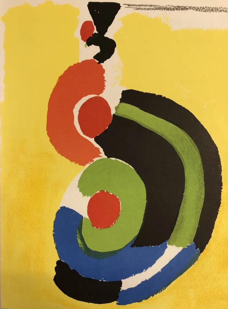 Lithograph Delaunay - Composition géométrique