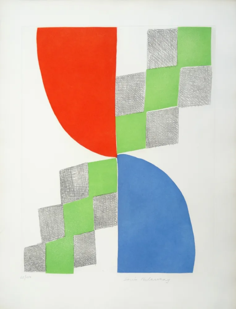 Engraving Delaunay - Composition géométrique