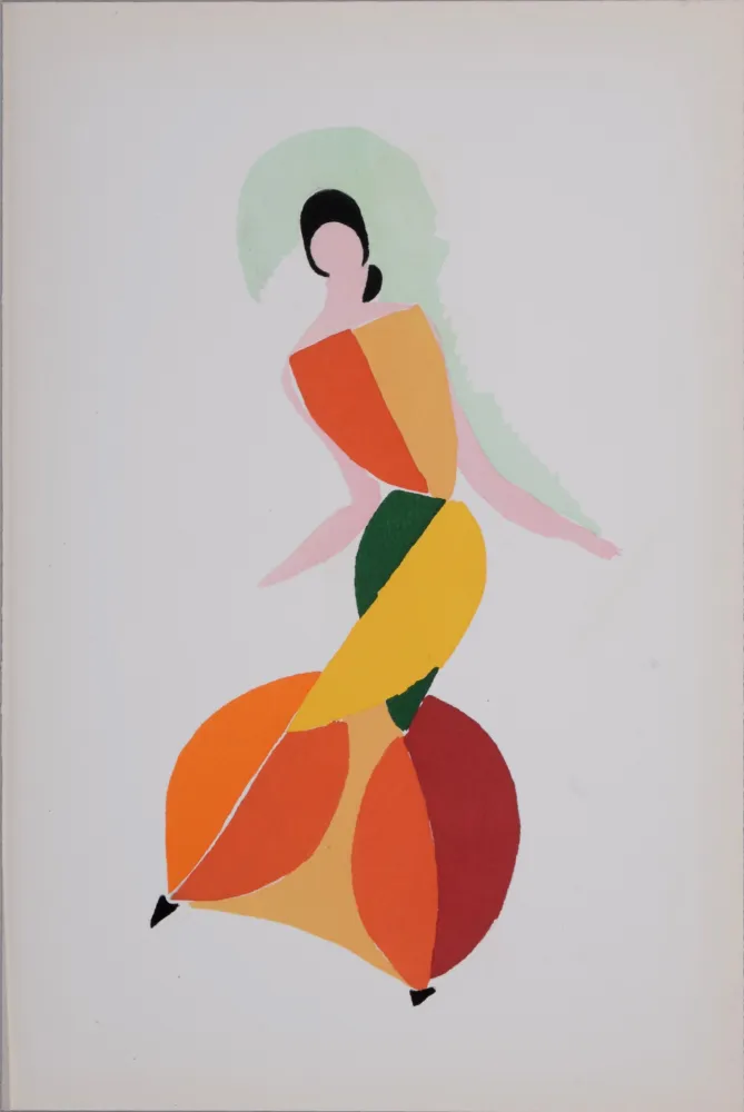 Pochoir Delaunay - Costumes (Z), 1969