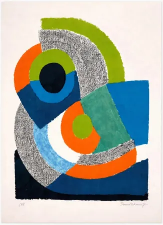 Lithograph Delaunay - Courbe Verte