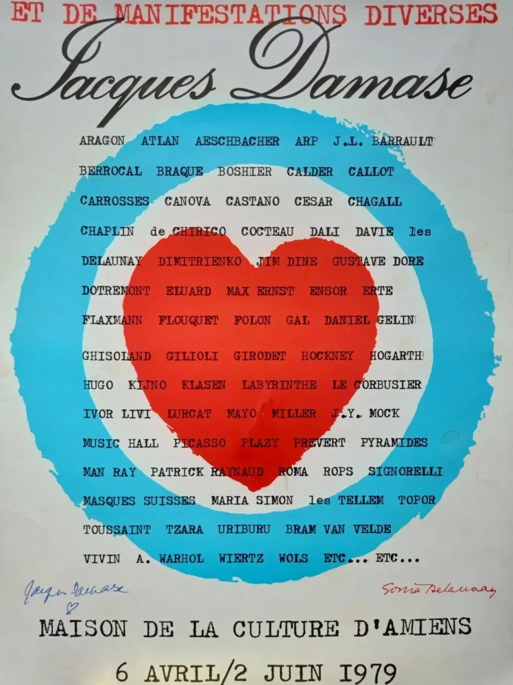 Lithograph Delaunay - Delaunay Sonia affiche originale, 1979, Hand signed/Jacques Damase signature/Art abstrait/Abstract