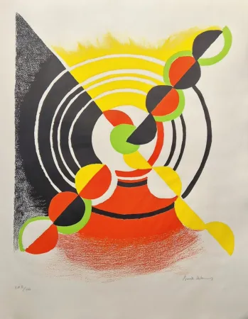 Lithograph Delaunay - Diagonal X