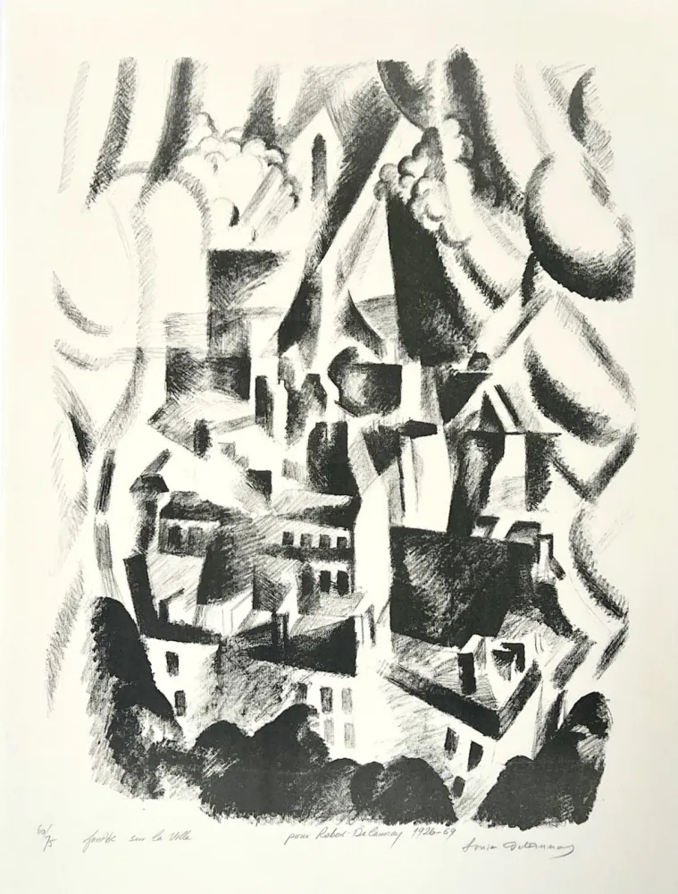 Lithograph Delaunay - Fenêtre sur la ville
