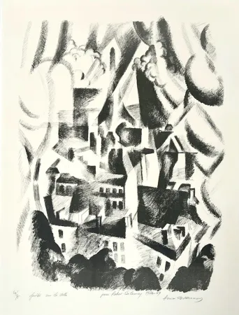 Lithograph Delaunay - Fenêtre sur la ville