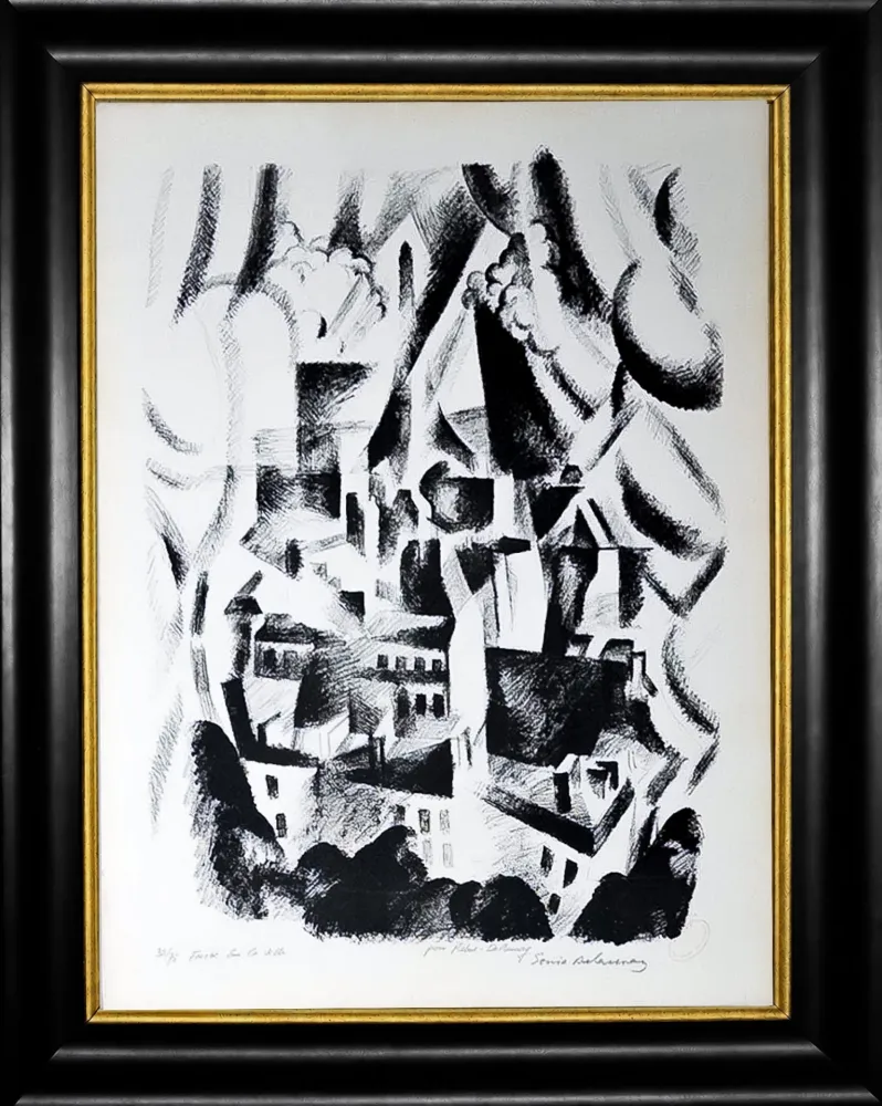 Lithograph Delaunay - Fenêtre sur la ville