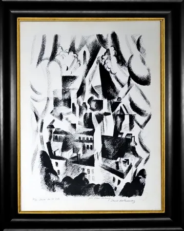 Lithograph Delaunay - Fenêtre sur la ville