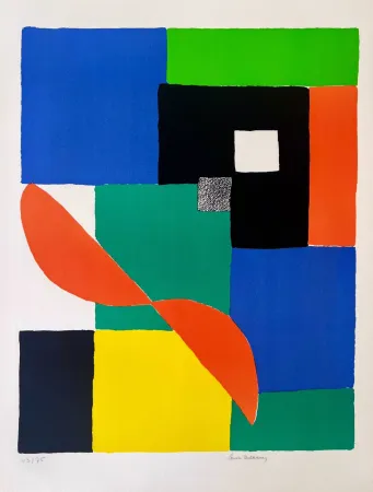 Lithograph Delaunay - Hélice Rouge 