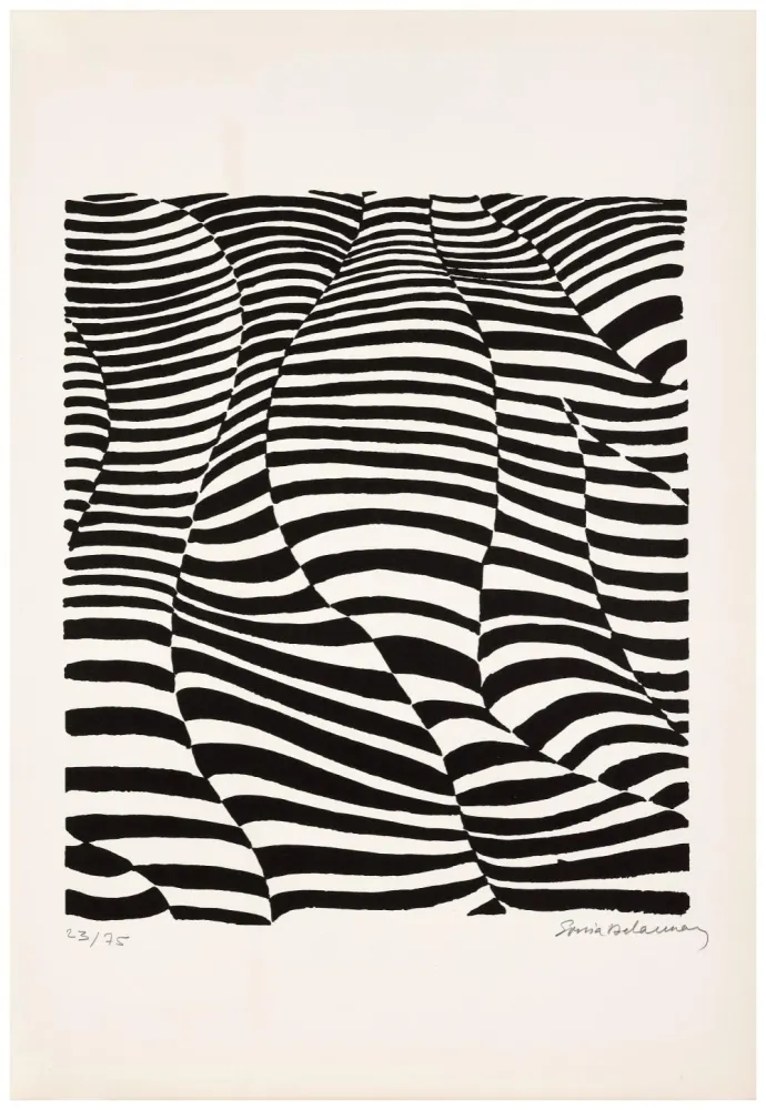 Lithograph Delaunay - Noir et Blanc