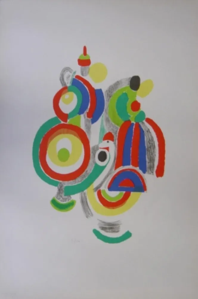 Lithograph Delaunay - Poupées portugaises