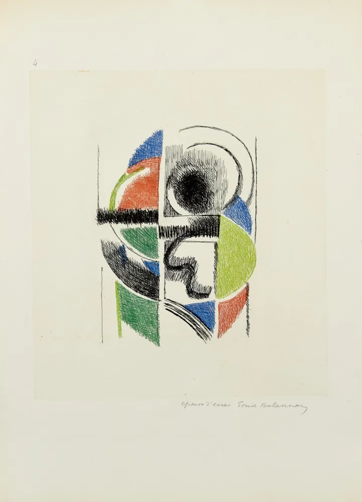 Etching Delaunay - Rythme coloré