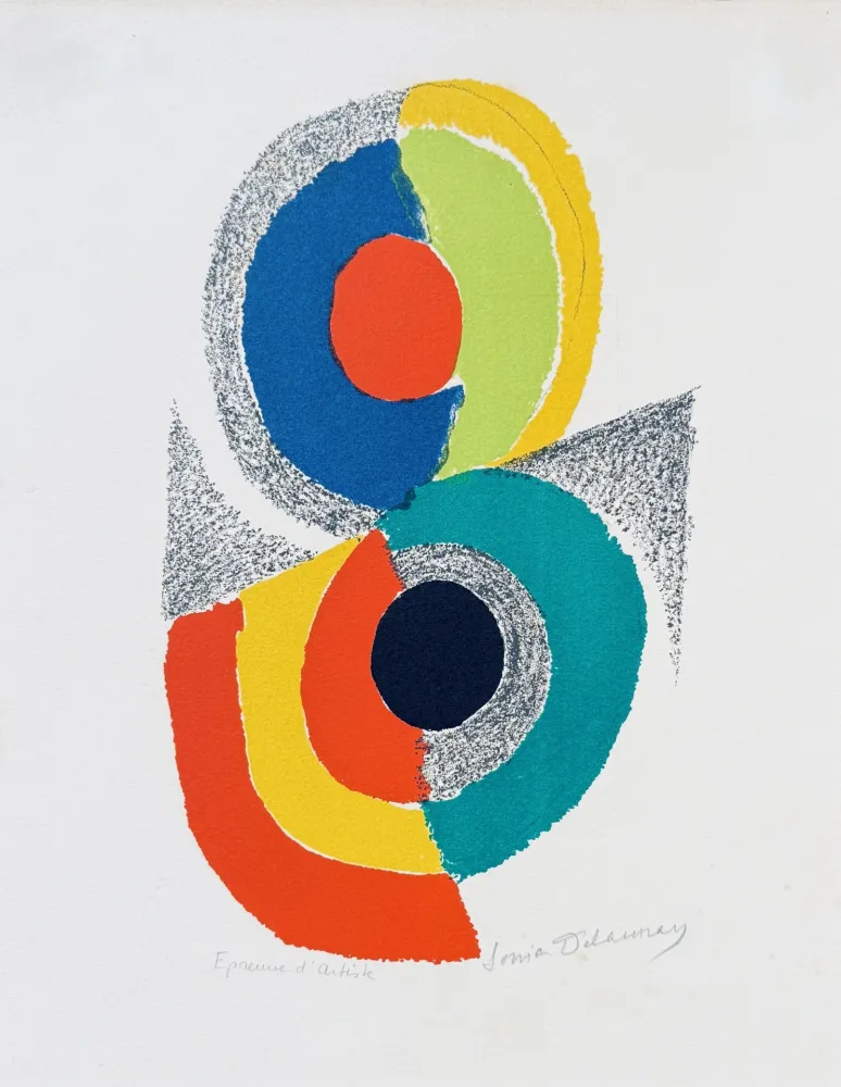 Lithograph Delaunay - Rythme couleur, 1971
