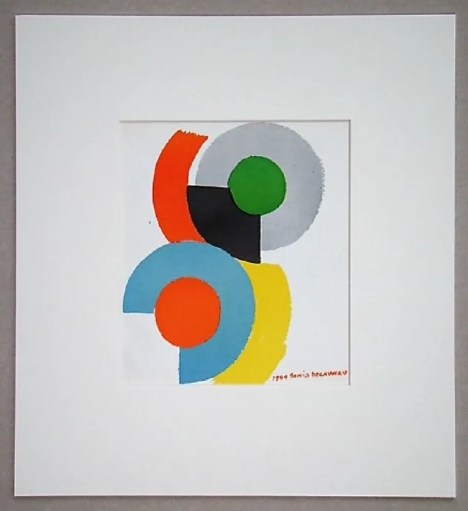 Lithograph Delaunay - Rythmes circulaires, 1949