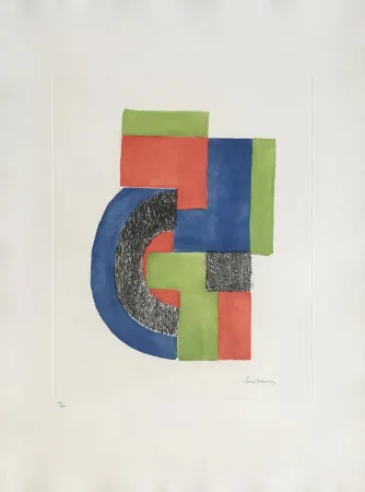 Lithograph Delaunay - Totem