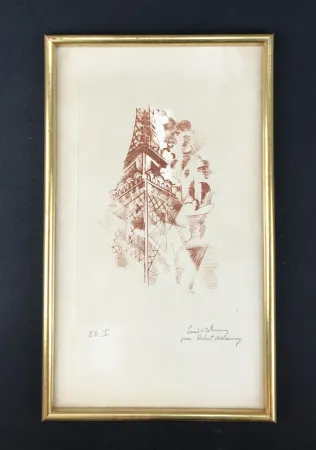 Engraving Delaunay - Tour Eiffel
