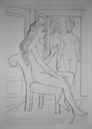 Etching Delvaux - La chaise