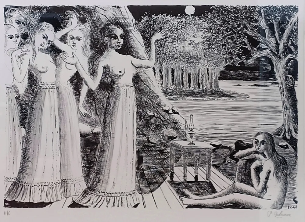 Lithograph Delvaux - Le Bout du monde