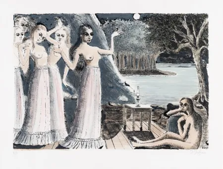 Lithograph Delvaux - Le bout du monde