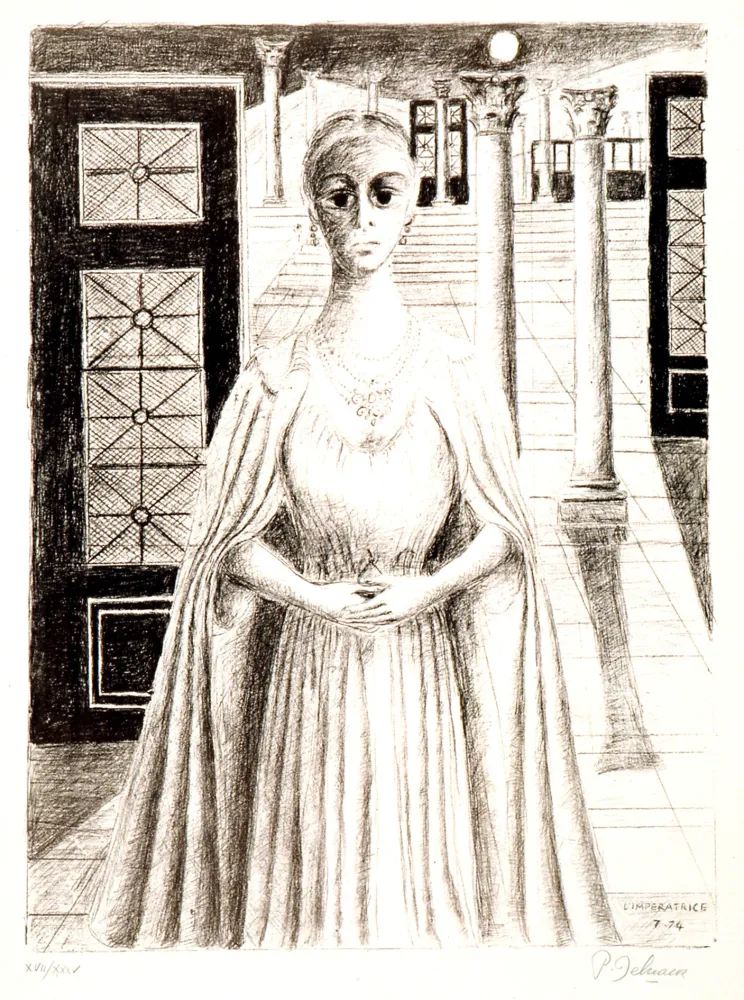 Lithograph Delvaux - L'Impératrice