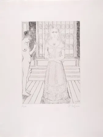 Engraving Delvaux - Vitrail