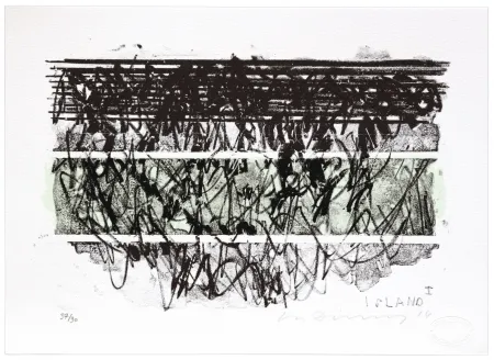 Lithograph Denning - Islande I